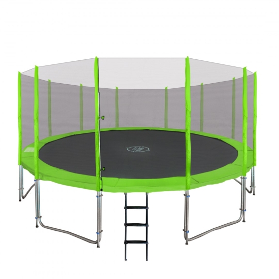 Trampolina ogrodowa SkyRamiz 487cm 16FT dla dzieci Zielony + Akcesoria