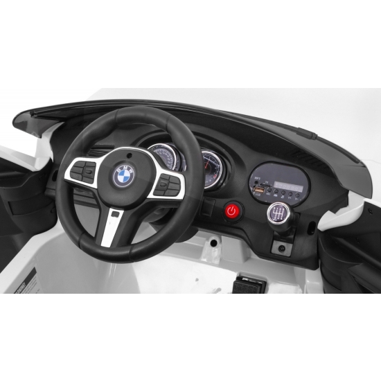 BMW 6 GT Autko na akumulator Biały + Pilot + Wolny Start + EVA + Pasy + LED MP3