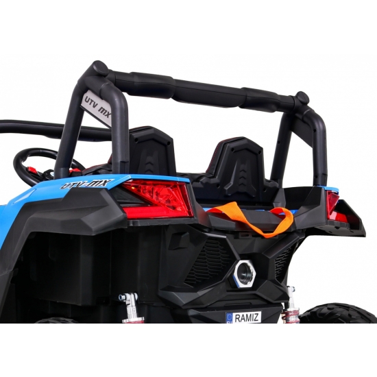 Buggy UTV-MX na akumulator dla dzieci Niebieski + Napęd 4x4 + Pilot + Audio LED + Schowek + EVA + Wolny Start