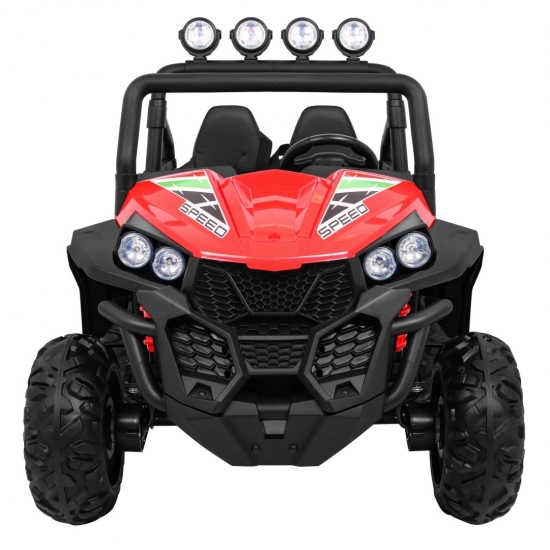 Grand Buggy Strong Lift dla dzieci Czerwony + Napęd 4x4 + Pilot + Bagażnik + Radio MP3 + LED