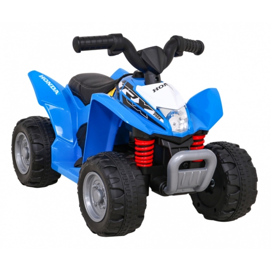 Quad Honda 250X TRX na akumulator Niebieski + Klakson + LED + Ekoskóra