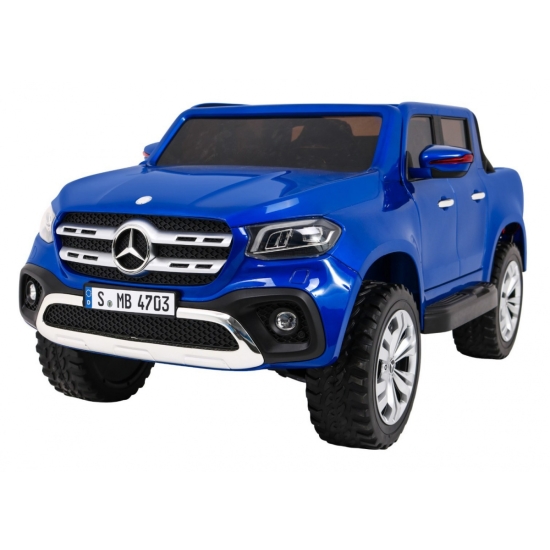 Mercedes Benz X-Class dla dzieci Lakier Niebieski + Pilot + Napęd 4x4 + MP4 + Bagażnik + EVA