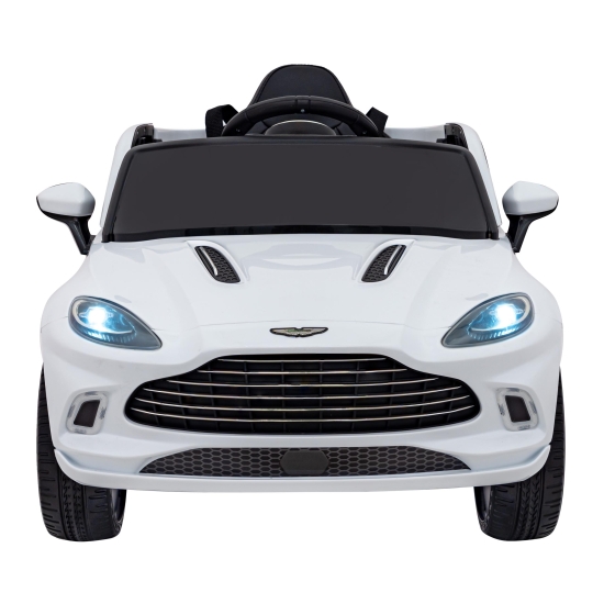 Aston Martin DBX na akumulator dla dzieci Biały + Pilot + EVA + Pasy + Wolny Start + Audio LED