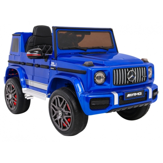 Mercedes AMG G63 dla dzieci Lakier Niebieski + Pilot + MP3 LED + Wolny Start + EVA + Pasy