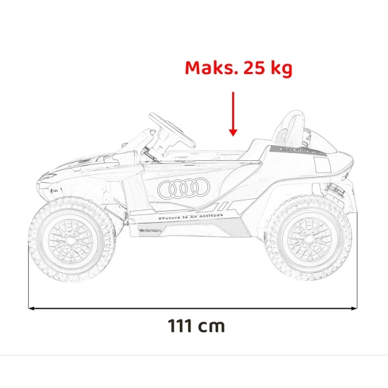 Pojazd Audi RSQ E-TRON Szary