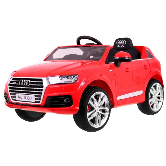 Audi Q7 Quattro S-Line na akumulator Czerwony + Pilot + Wolny Start + EVA + Radio MP3 LED