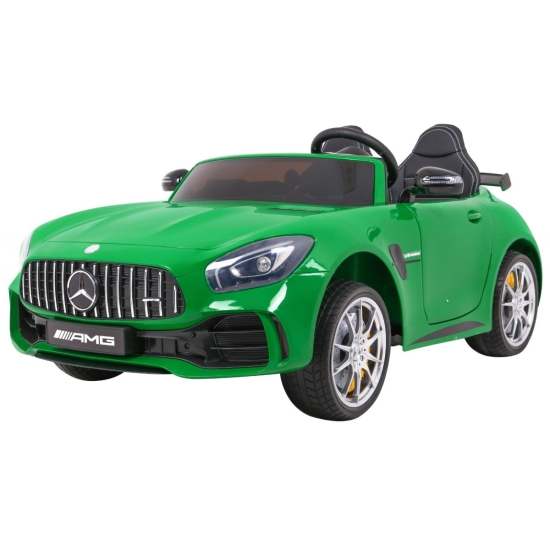 Mercedes-Benz GT R dla dzieci Lakier Zielony + Napęd 4x4 + Nawiew powietrza + Pilot + EVA + MP3 LED