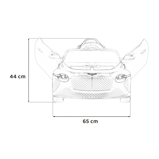 Autko Bentley Bacalar na akumulator dla dzieci Biały + Pilot + EVA + Wolny Start + Audio LED