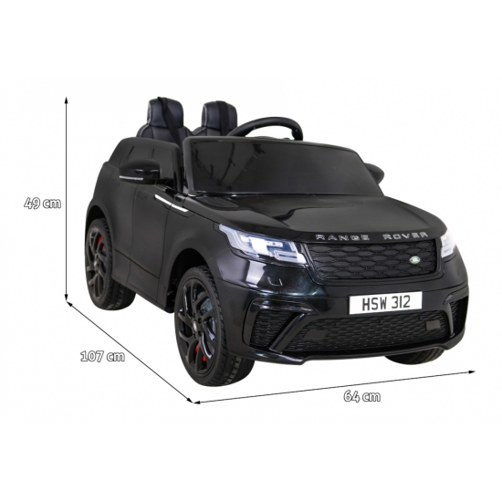 Range Rover Velar na akumulator Czarny + Pilot + EVA + Wolny Start + MP3 LED