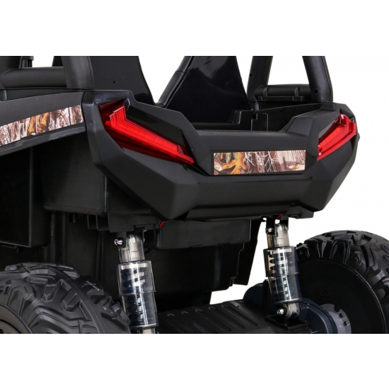 Buggy UTV Terenówka dla dzieci Czarny + Pilot + Bagażnik + Wolny Start + EVA + MP3 LED