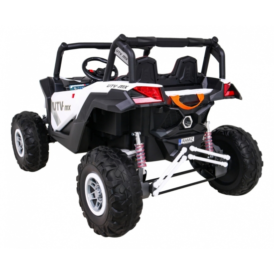 Buggy UTV-MX na akumulator dla dzieci Biały + Napęd 4x4 + Pilot + Audio LED + Schowek + EVA + Wolny Start