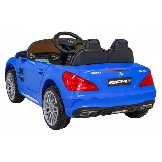 Mercedes Benz AMG SL65 S elektryczny dla dzieci Niebieski + Pilot + Audio LED + Ekoskóra + EVA + Wolny Start