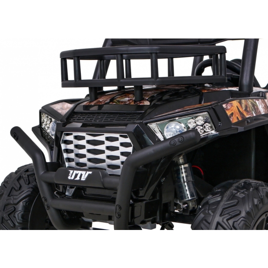 Buggy UTV Terenówka dla dzieci Czarny + Pilot + Bagażnik + Wolny Start + EVA + MP3 LED