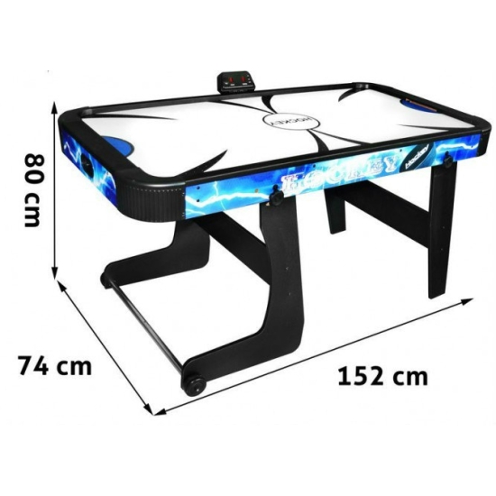 Cymbergaj dla dzieci + Stół do gry z MDF + Elektroniczny licznik punktów + Rodzinna gra Air Hockey 152x74x80cm