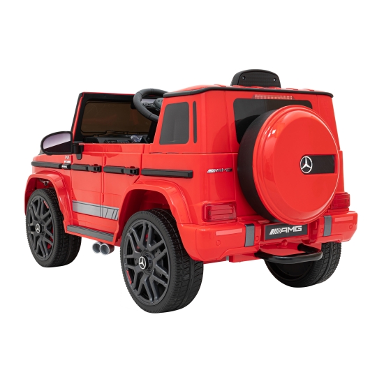 Mercedes AMG G63 dla dzieci Czerwony + Pilot + MP3 LED + Wolny Start + EVA + Pasy