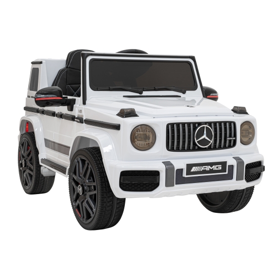 Mercedes AMG G63 dla dzieci Biały + Pilot + MP3 LED + Wolny Start + EVA + Pasy