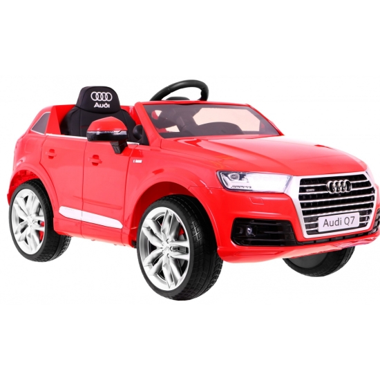 Audi Q7 Quattro S-Line na akumulator Czerwony + Pilot + Wolny Start + EVA + Radio MP3 LED