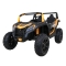 Buggy ATV Strong Racing dla 2 dzieci Złoty + Silnik bezszczotkowy + Pompowane koła + Audio LED