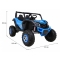 Buggy UTV-MX na akumulator dla dzieci Niebieski + Napęd 4x4 + Pilot + Audio LED + Schowek + EVA + Wolny Start