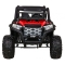 Buggy UTV Terenówka dla dzieci Czerwony + Pilot + Bagażnik + Wolny Start + EVA + MP3 LED