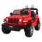 Jeep Wrangler Rubicon na akumulator dla dzieci Czerwony + Pilot + Radio MP3 LED + Koła EVA