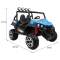 Grand Buggy Strong Lift dla dzieci Niebieski + Napęd 4x4 + Pilot + Bagażnik + Radio MP3 + LED