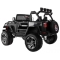 Auto terenowe typu jeep Monster 4x4 dla dzieci Czarny + Pilot + Regulacja siedzenia + Wolny Start + MP3 LED + Bagażnik + Plecak