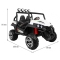 Grand Buggy Strong Lift dla dzieci Biały + Napęd 4x4 + Pilot + Bagażnik + Radio MP3 + LED