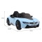 BMW I8 Lift Auto na akumulator Niebieski + Pilot + Wolny Start + 3-pkt pasy + MP3 USB + LED