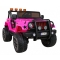 Auto terenowe typu jeep Monster 4x4 dla dzieci Różowy + Pilot + Regulacja siedzenia + Wolny Start + MP3 LED + Bagażnik + Plecak