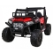 Buggy UTV Terenówka dla dzieci Czerwony + Pilot + Bagażnik + Wolny Start + EVA + MP3 LED