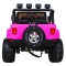 Auto terenowe typu jeep Monster 4x4 dla dzieci Różowy + Pilot + Regulacja siedzenia + Wolny Start + MP3 LED + Bagażnik + Plecak