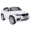 BMW X6M XXL dla 2 dzieci Biały + Pilot + Ekoskóra + Pasy + Wolny Start + MP3 USB + LED