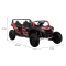 Pojazd 4-osobowy Buggy ATV RACING UTV2000 Z Baterią Li-ion Czerwony