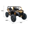 Buggy ATV Strong Racing dla 2 dzieci Złoty + Silnik bezszczotkowy + Pompowane koła + Audio LED