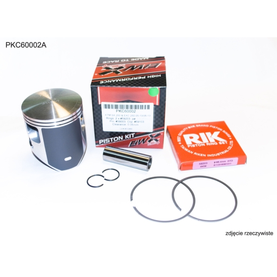 BEARING WORX TŁOK KTM (2T) SX 250 (SX250) '04-'22, EXC 250 (EXC250) '06-'22, (66,34MM) PIERŚCIENIE RIK (2SZT.)