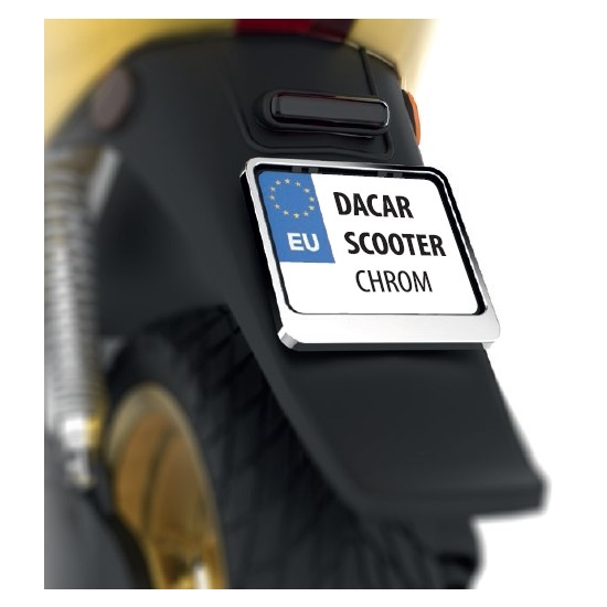 BIKETEC RAMKA POD TABLICĘ REJESTRACYJNĄ SKUTER/SCOOTER KOLOR CHROM (47887)