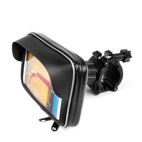 BIKETEC (NOWOŚĆ) ETUI WODOODPORNE Z UCHWYTEM I Z DASZKIEM NA KIEROWNICĘ EXTREME® OBROTOWE 360 NA TELEFON / SMARTFON / NAWIGACJĘ MOTO/ROWER TYP:167-SHI