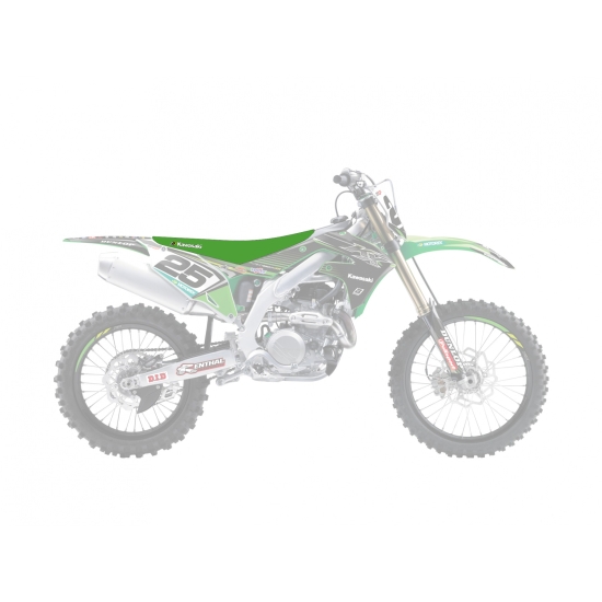 BLACKBIRD POKROWIEC / POSZYCIE NA SIEDZENIE KAWASAKI KXF 250 '21-'23, KXF 450 '19-'23 PYRAMID (PMD) KOLOR ZIELONY