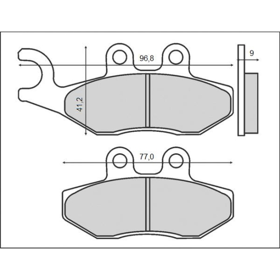BRENTA KLOCKI HAMULCOWE KH353 (ORGANIC) APRILIA / PIAGGIO / VESPA / DERBI PRZÓD