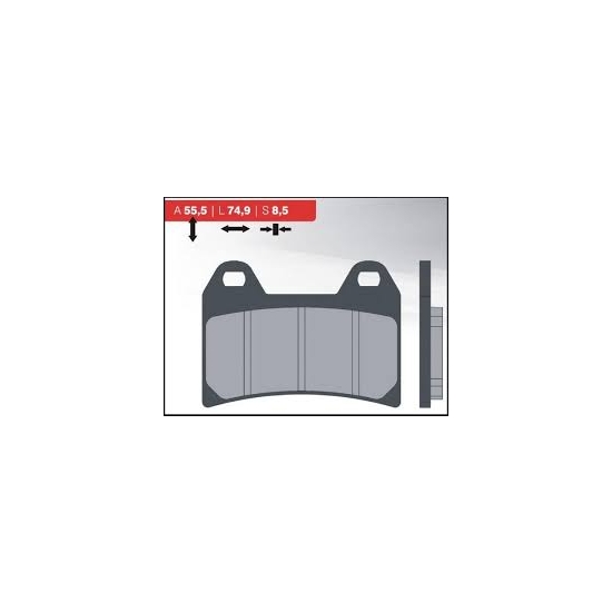 BRENTA KLOCKI HAMULCOWE KH244 SPIEK METALICZNY (ZŁOTE) (FT 4093)