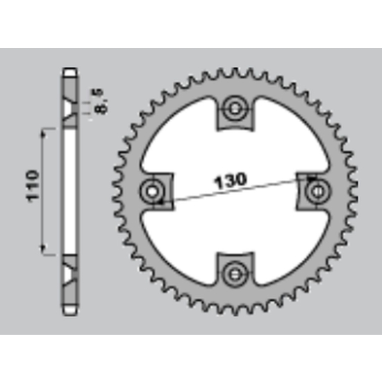 JR ZĘBATKA TYLNA ALUMINIOWA (ANODOWANA) 4306 56 HONDA CR 80 / 85 '85-'07 KOLOR CZERWONY (ŁAŃC. 420)
