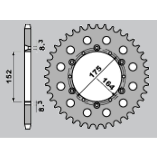 JR ZĘBATKA TYLNA ALUMINIOWA (ANODOWANA) 856 49 YAMAHA YZ/YZF 88-98 (JTR853.49) (ŁAŃC. 520) KOLOR NIEBIESKI