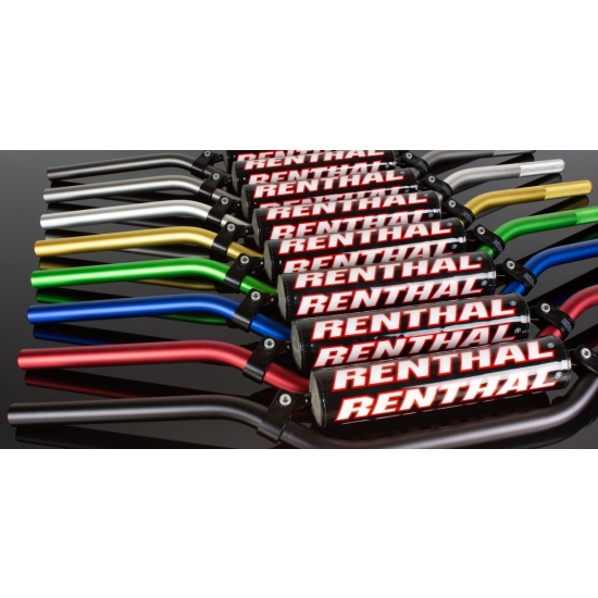 RENTHAL KIEROWNICA 7/8 CALA (22MM) MX HANDLEBAR SILVER/GREY RC PADDED KOLOR SREBRNY/SZARY Z GĄBKĄ
