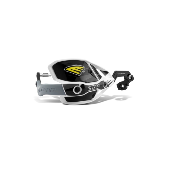 CYCRA OSŁONY RĄK (HANDBARY-ALUMINIOWY RDZEŃ) Z MOCOWANIEM (28,6MM) MODEL ULTRA PROBEND RACER PACK CRM KOLOR BIAŁY/CZARNY