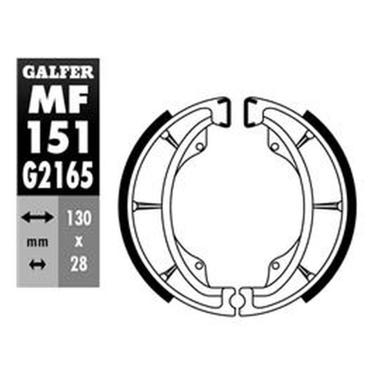 GALFER SZCZĘKI HAMULCOWE TYŁ SH602 KAWASAKI ELIMINATOR 125 '88-, KX 250 '85-'86, KX 500 '83, SUZUKI DR 125 '86-'00, DR 250 '86-'89, DR 600R/PD/DJEBEL/