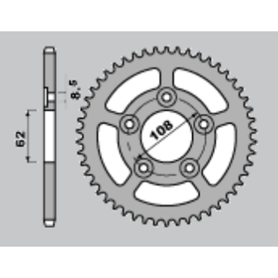 CHT ZĘBATKA TYLNA 714 39 APRILIA RS 125 93-05 (701-39) (JTR701.390