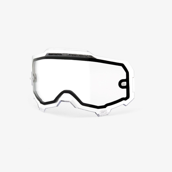 100 PROCENT ARMEGA / ARMATIC REPLACEMENT DUAL PANE VENTED CLEAR LENS - SZYBA/SZYBKA/SZYBKA PODWÓJNA WENTYLOWANA DO GOGLI ARMEGA / ARMATIC KOLOR PRZEŹR