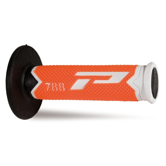 PROGRIP MANETKI PG788 OFF ROAD (22+25MM, DŁ.115MM) KOLOR BIAŁY/POMARAŃCZOWYFLUO/ CZARNY (TRÓJSKŁADNIKOWE) (788-300) (PG788/16)
