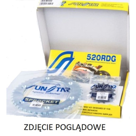 SUNSTAR ZESTAW NAPĘDOWY YAMAHA XTZ 750 SUPER TENERE (89-98) STANDARD (16/46/112) (DO 750CC) (SUN37316/SUN1-3541-46/SS520RDG-112N)